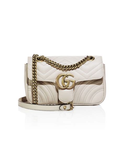 gucci white marmont mini|Gucci Marmont mini quilted bag.